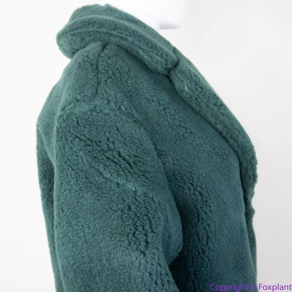 NEW Madewell green (Re)sourced Sherpa Teddy Coat, size S - Picture 8 of 16